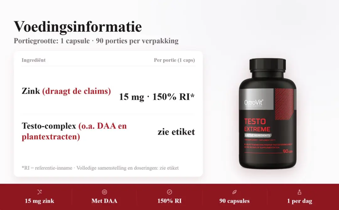 OstroVit Testotabs Testosterone Booster 90 Tabletten