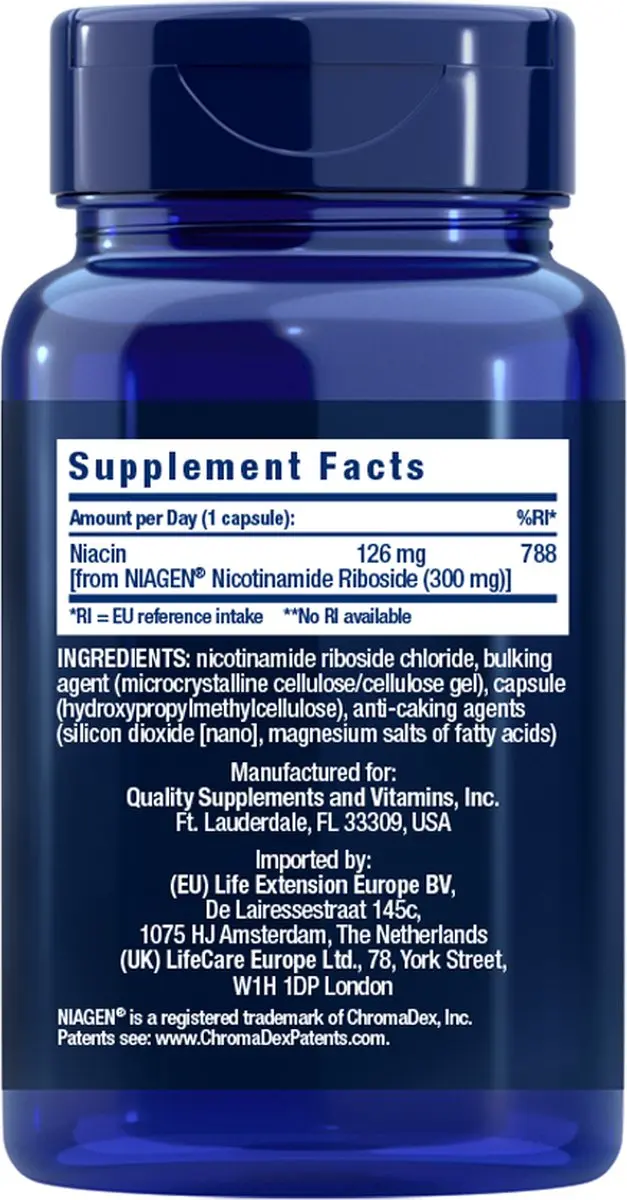 Life Extension NAD+ Cell Formula 300mg - 30 Vegan Capsules