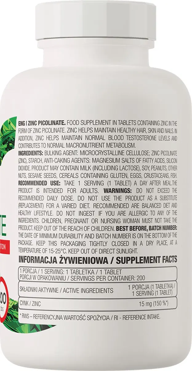 OstroVit Zinkpicolinaat 200 Tabletten