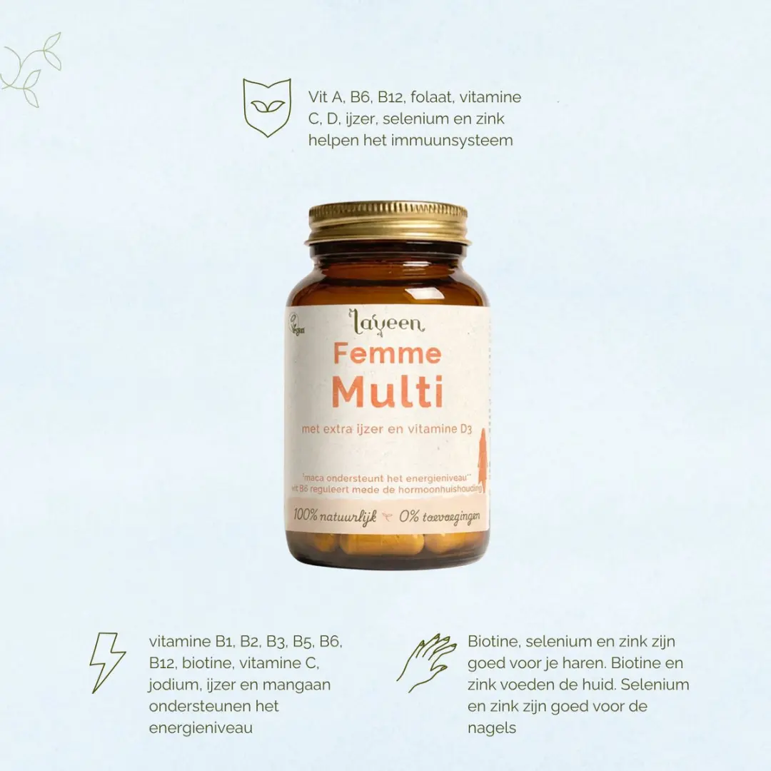 Laveen Femme Multi Multivitamine Vrouwen 60 Capsules - Vegan
