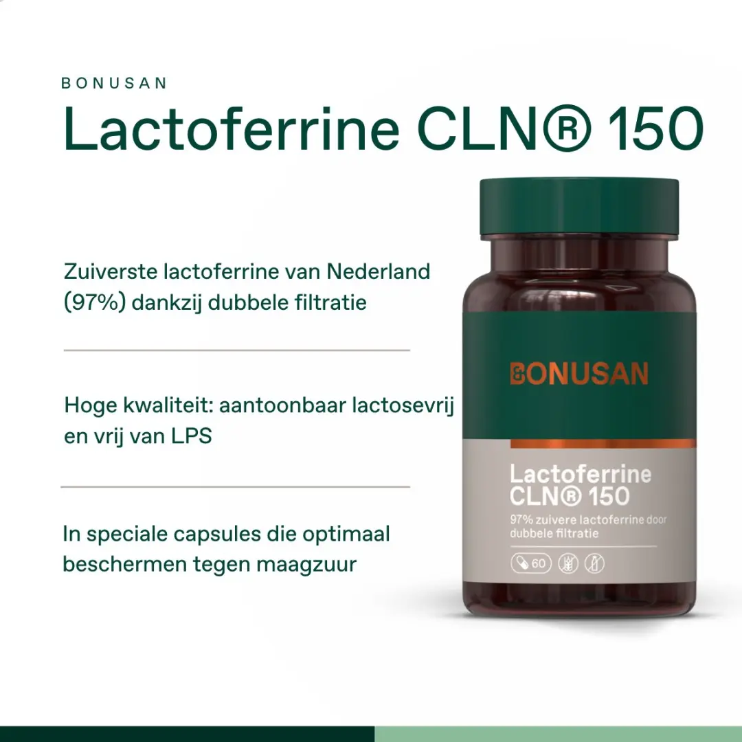 Bonusan Lactoferrine CLN 150 Capsules - 97% Zuiver