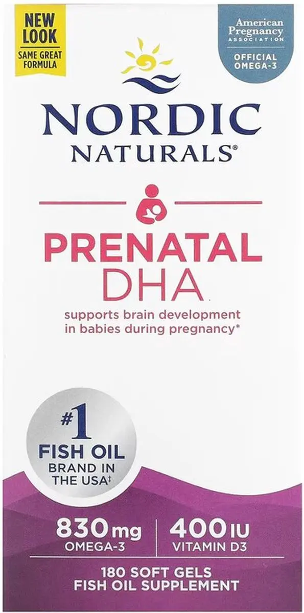 Nordic Naturals Prenatal DHA Omega-3 830mg Vitamine D3 180 Softgels