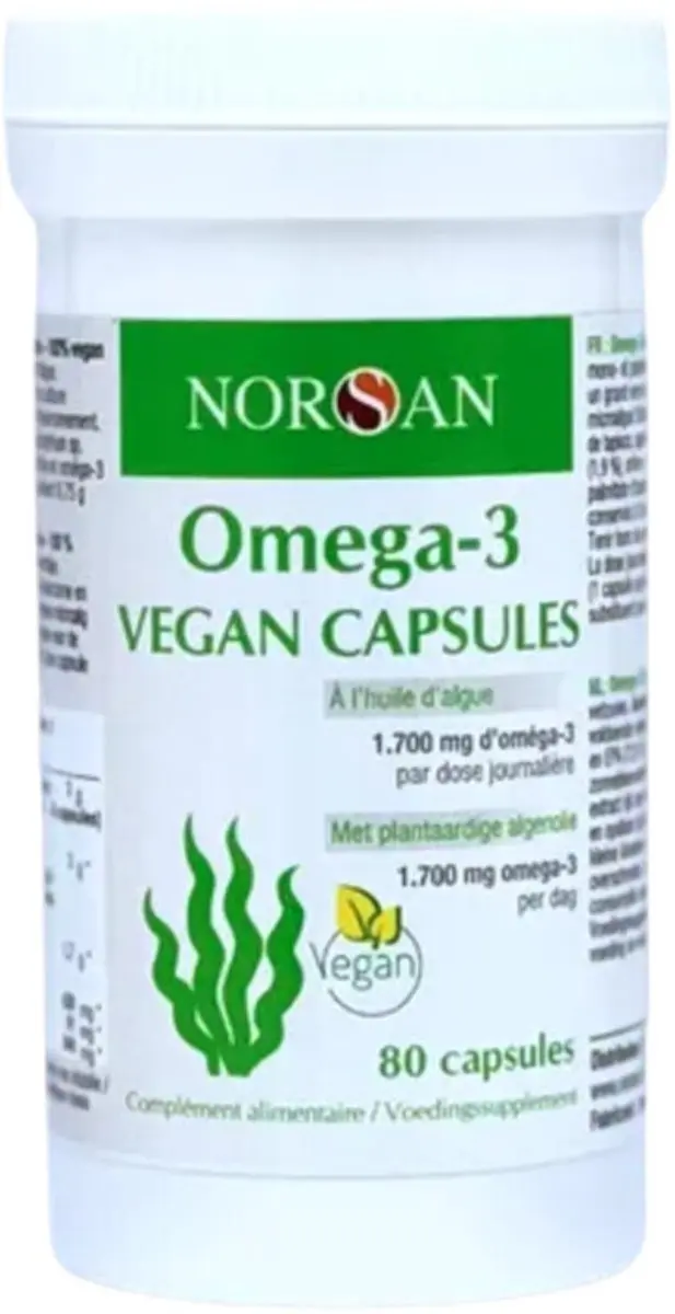 Norsan Omega 3 Vegan Levertraan 80 Capsules