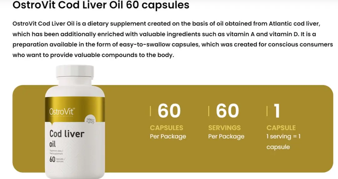 OstroVit Levertraan Capsules 60 Stuks