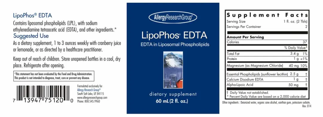 Allergy Research Group LipoPhos EDTA Liposomaal 60ml