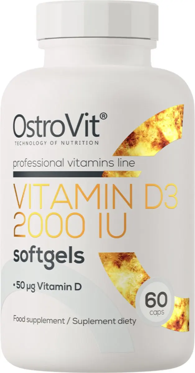 OstroVit Vitamine D3 2000 IU Softgels