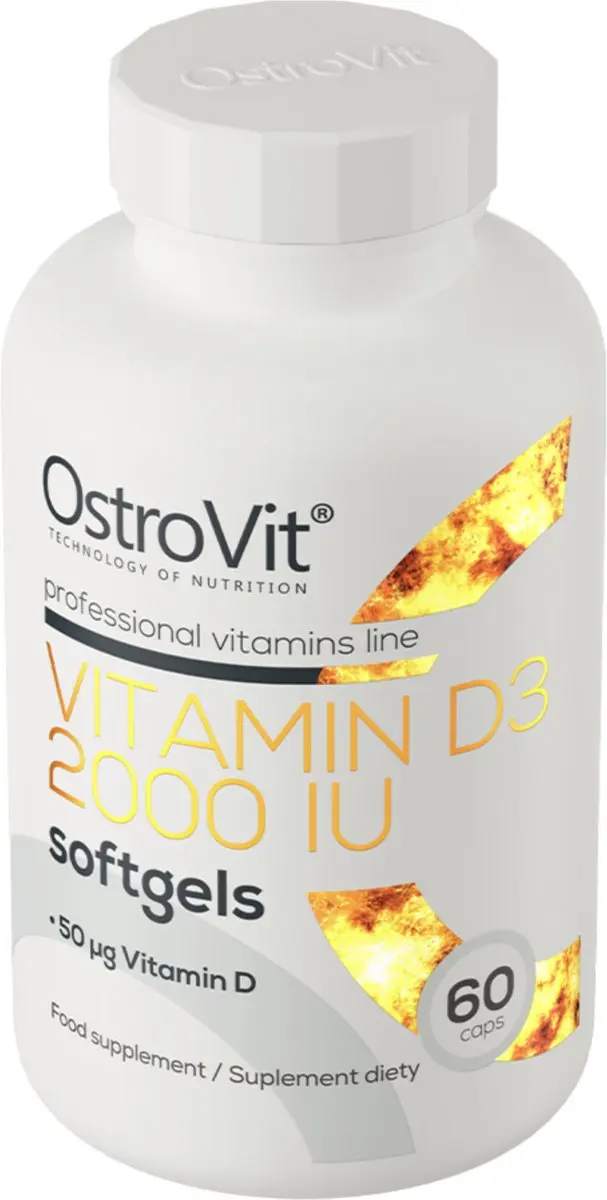 OstroVit Vitamine D3 2000 IU Softgels - 60 Capsules