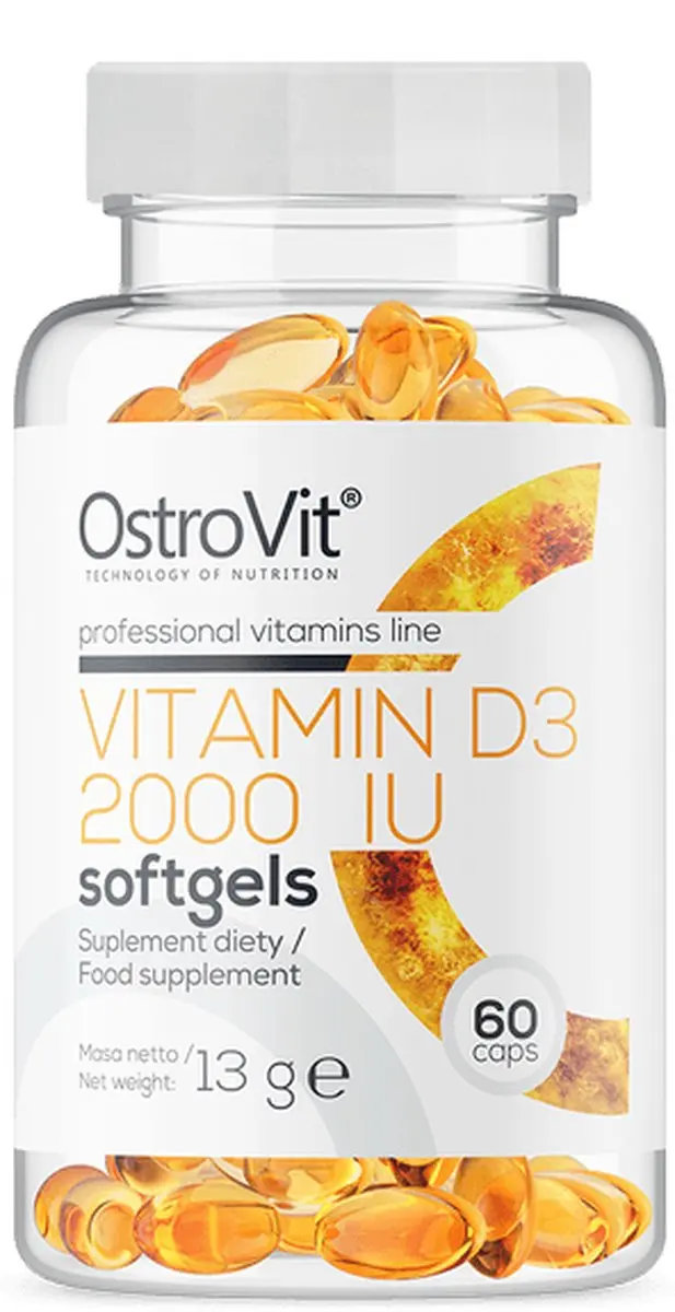 OstroVit Vitamine D3 2000 IU Softgels - 60 Capsules