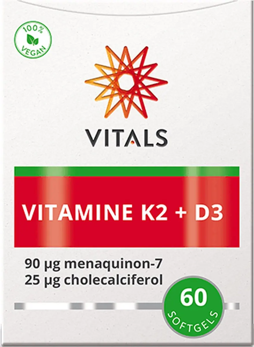 Vitals Vitamine K2 + D3 Vegan 60 Softgels