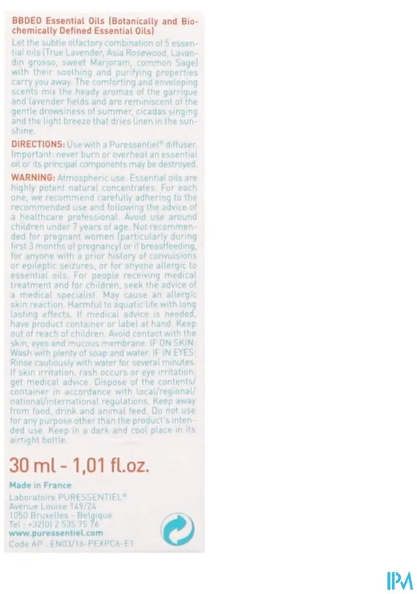 Puressentiel Etherische Oliën Provence Diffusie 30ml