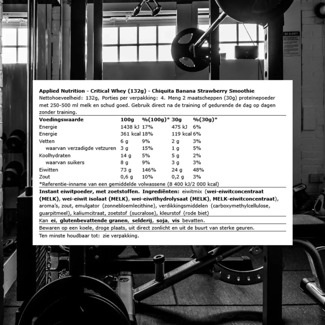 Applied Nutrition Critical Whey Chiquita Banana Strawberry 132g