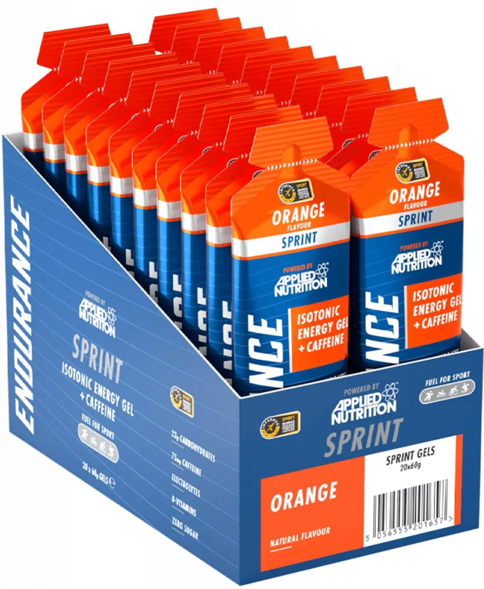 Applied Nutrition Endurance Sprint Gel 1200ml - 20x60ml Orange