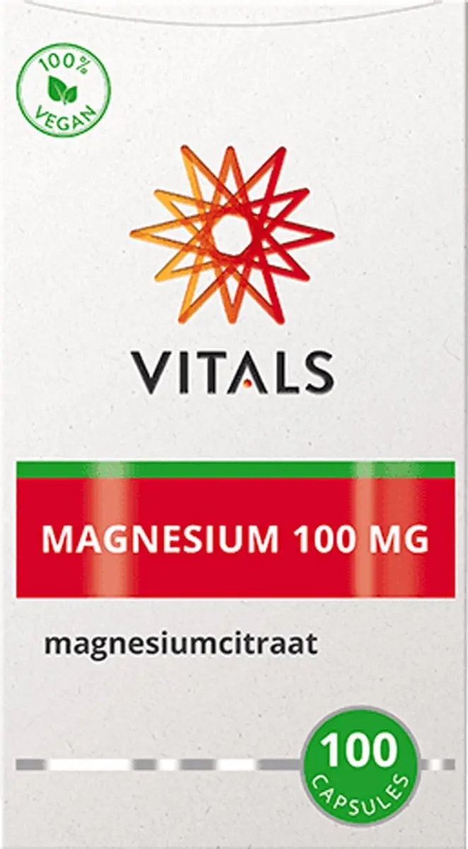 Vitals Magnesiumcitraat 100mg - 100 Capsules - afbeelding 6 van 6