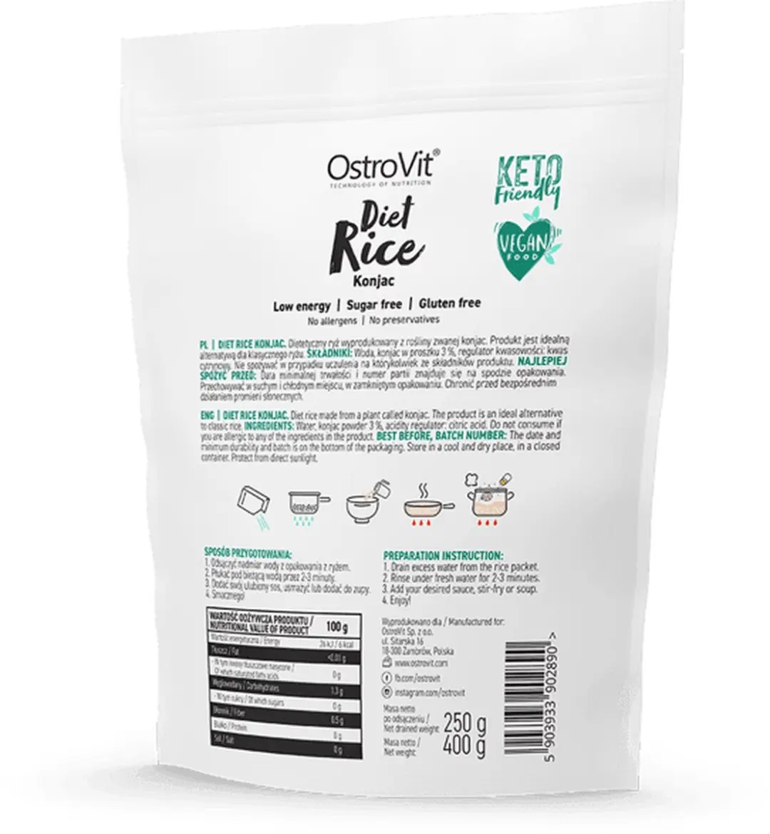 OstroVit Diet Rice Proteinpoeder 800g