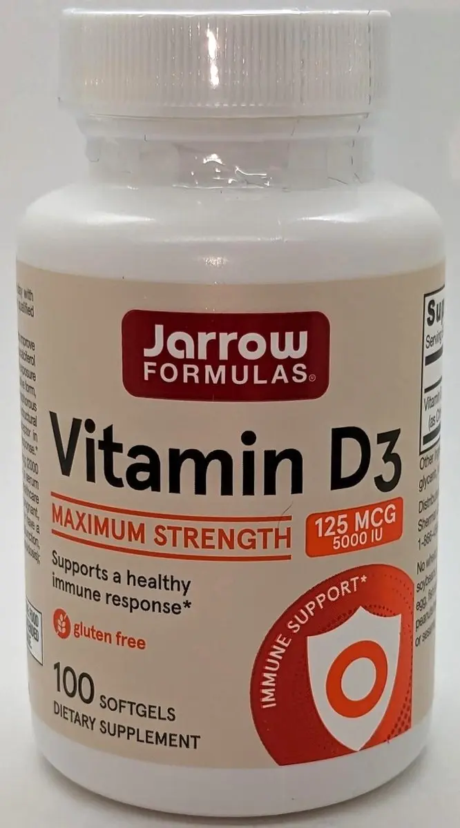 Jarrow Formulas D3 Cholecalciferol 5000IE 100 Softgels