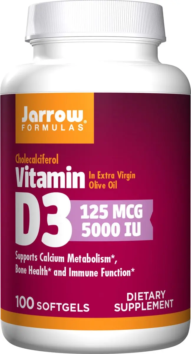 Jarrow Formulas D3 Cholecalciferol 5000IE 100 Softgels