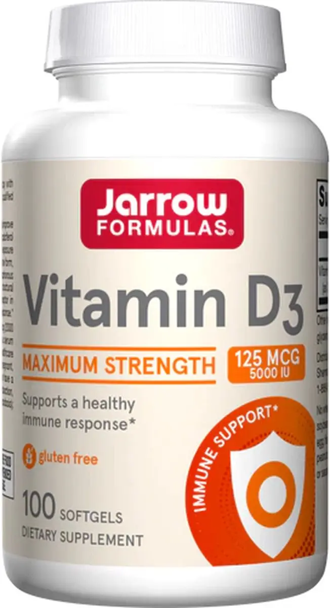 Jarrow Formulas D3 Cholecalciferol 5000IE 100 Softgels