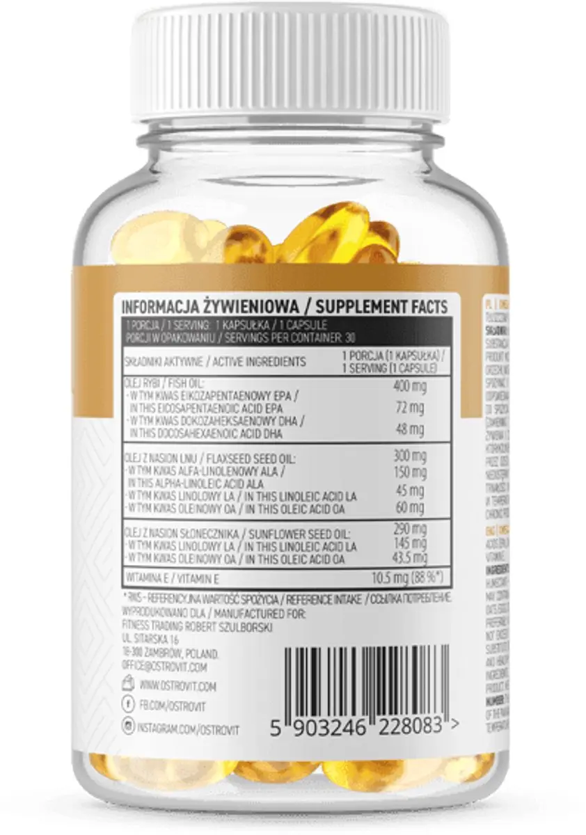 OstroVit Omega 3-6-9 Visolie 180 Softgels