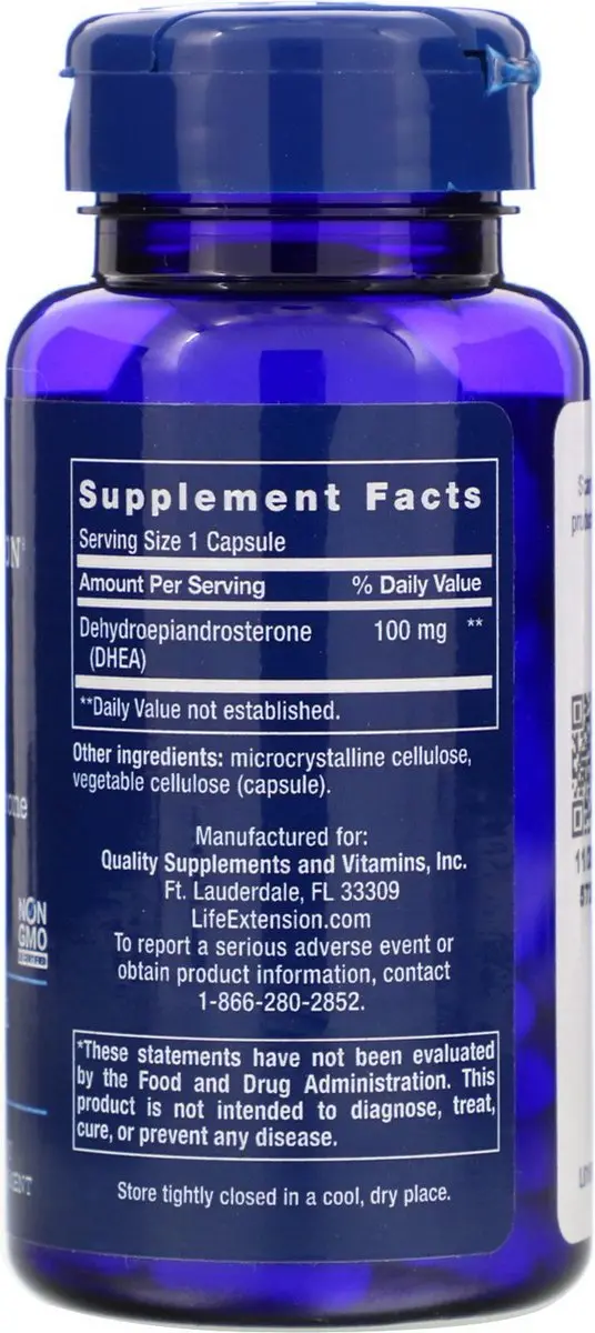 Life Extension DHEA 100mg - 60 Veggie Caps