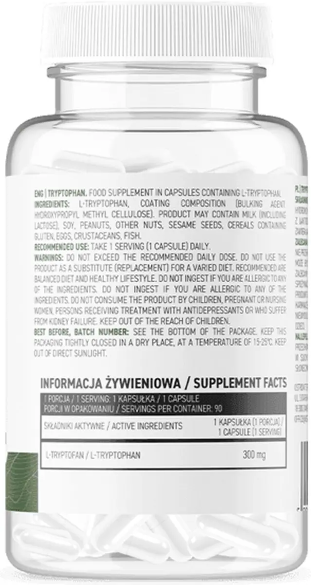 OstroVit Tryptofaan 300mg Vegan Capsules - 90 Stuks