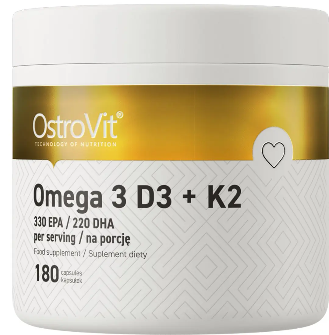 OstroVit Omega 3 + D3+K2 180 Softgels