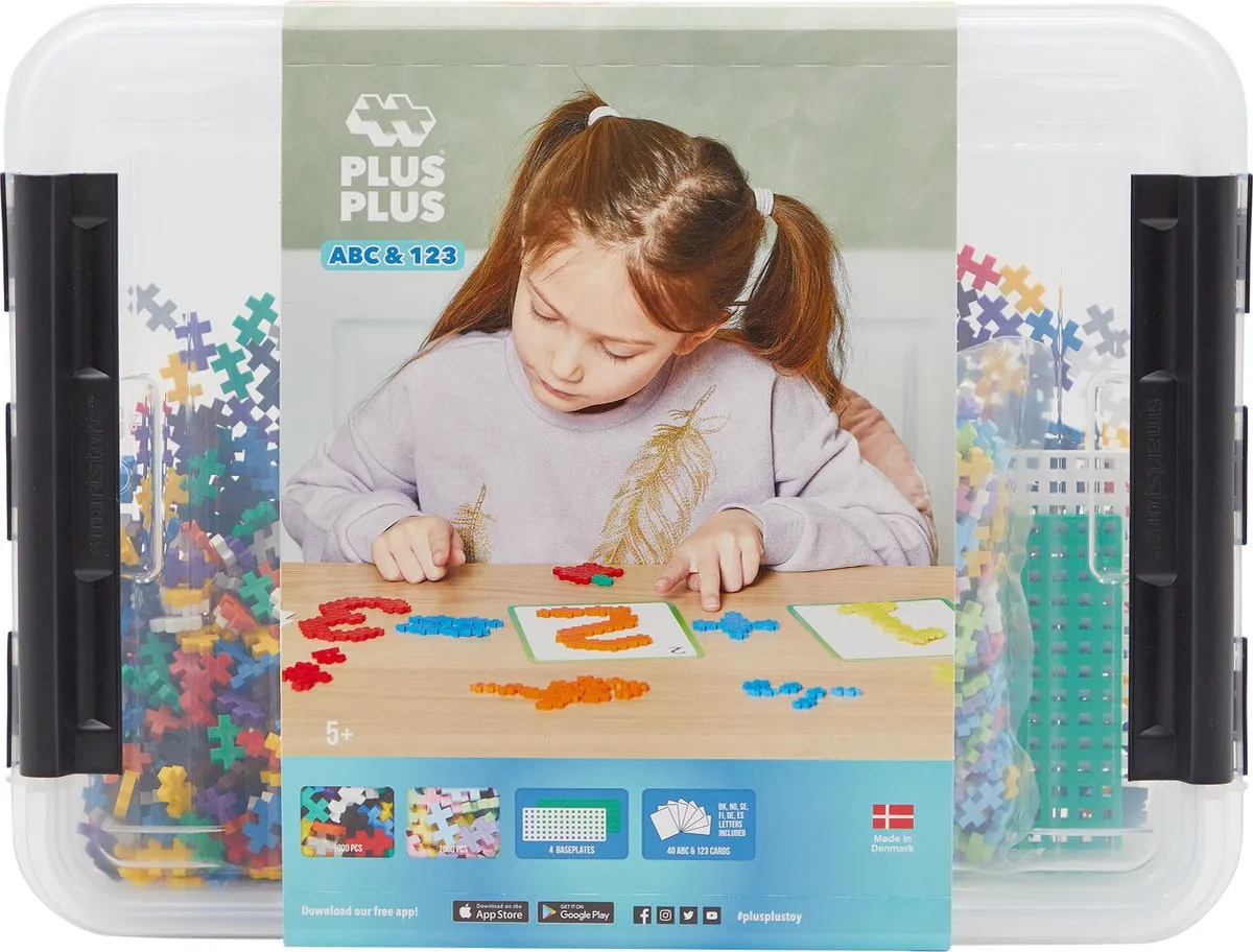 Plus-Plus Basic 3923 Bouwset - 2000 Stenen - ABC/123