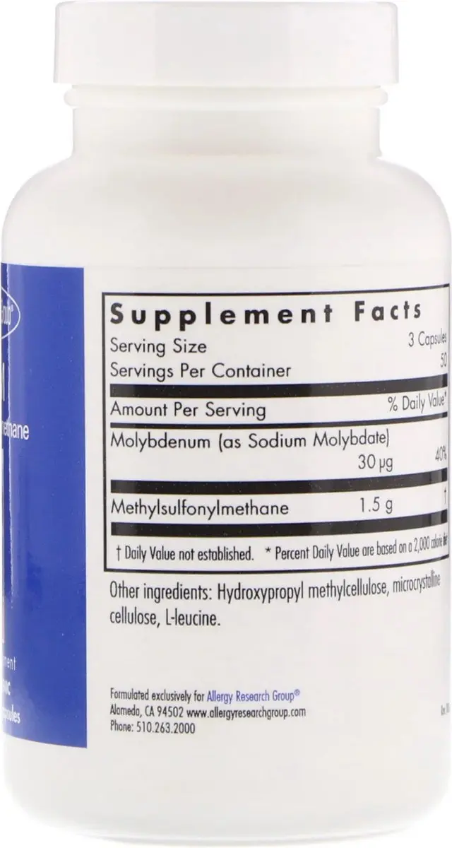 Allergy Research Group MSM 150 Capsules - 100g