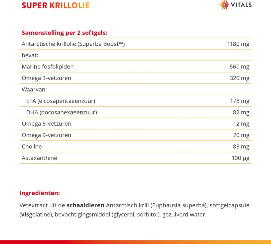 Vitals Super Krillolie 590mg - 90 Softgels