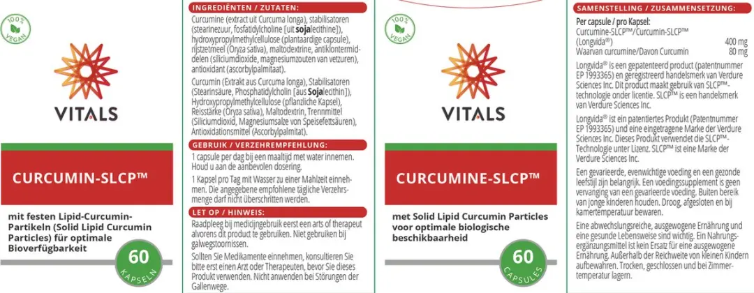 Vitals Curcumine-SLCP 60 Softgels