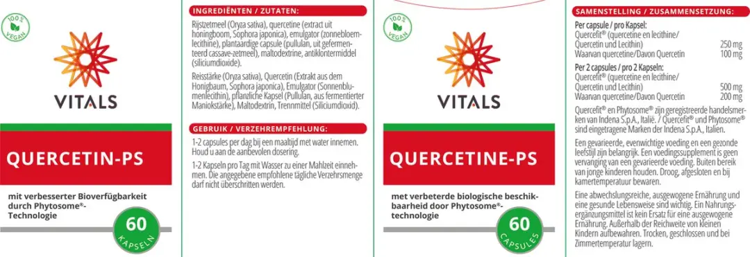 Vitals Quercetine-PS 100mg - 60 Capsules