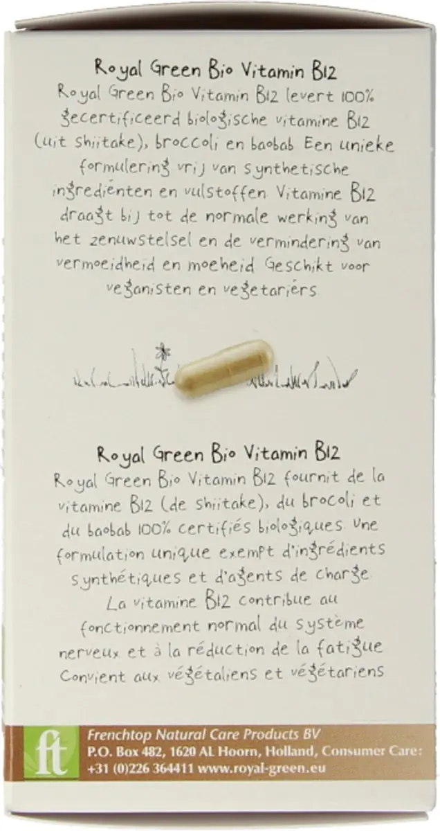 Royal Green Vitamine B12 Biologisch 60 Vegacapsules