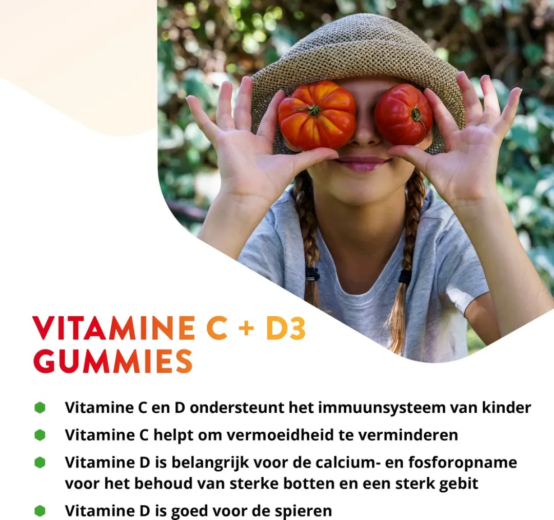 Vitals Vitamine C + D3 Gummies 360g - 120 Stuks