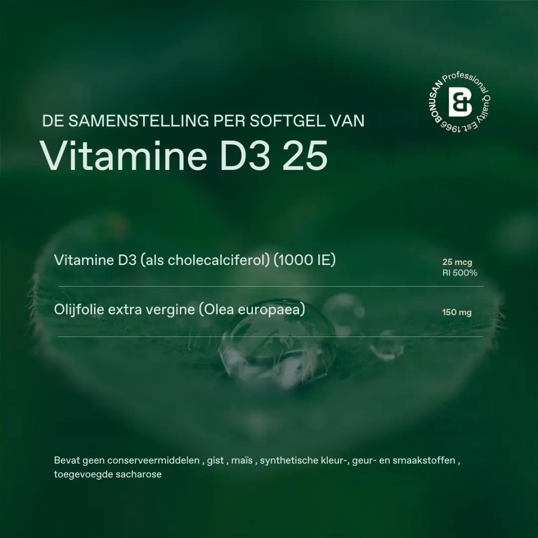 Bonusan Vitamine D3 300 Softgels - Extra Vierge Olijfolie
