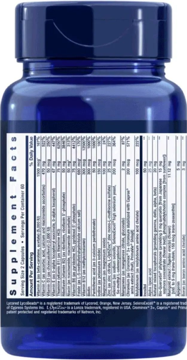 Life Extension Two-Per-Day Multivitamine 120 Capsules