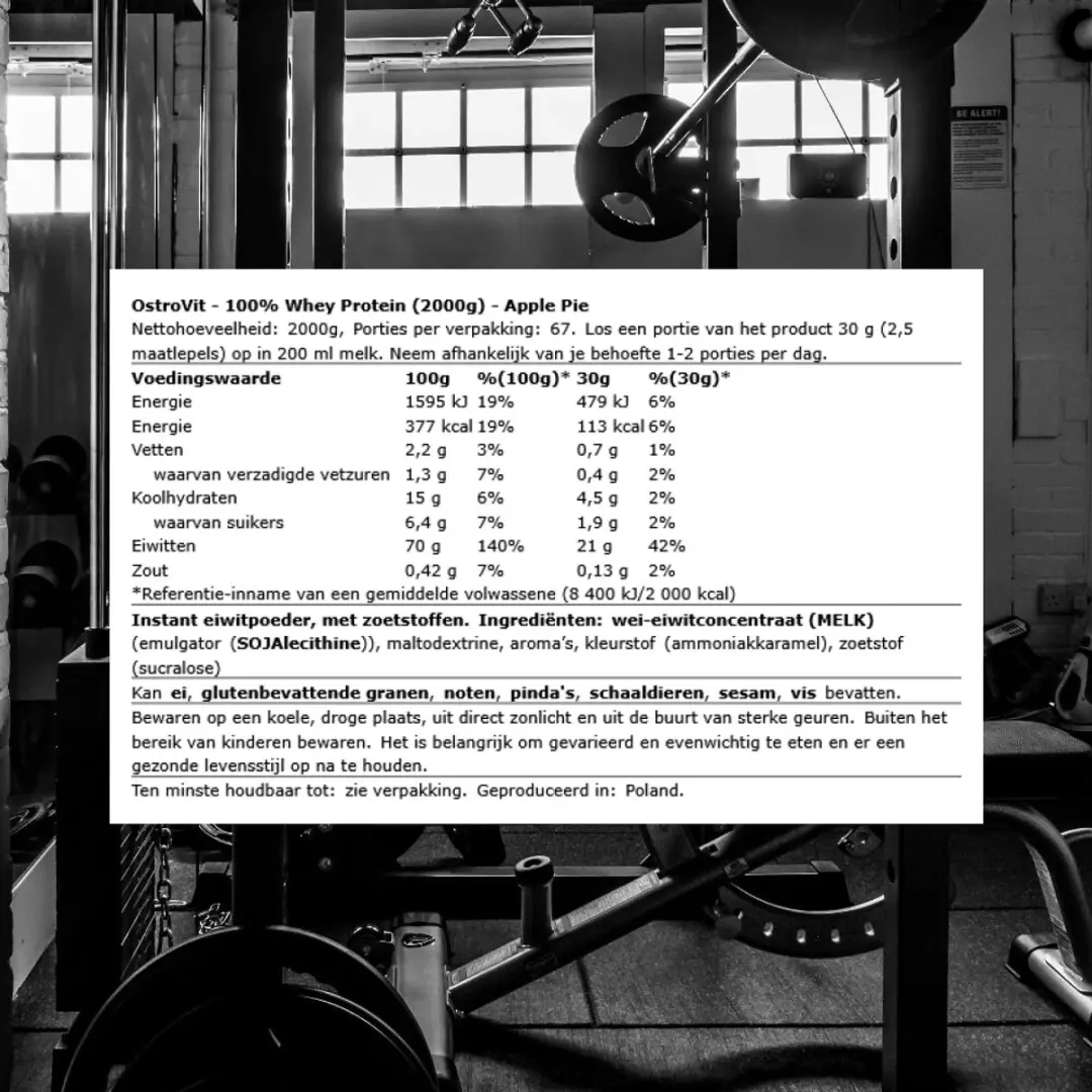 OstroVit 100% Whey Protein 2000g - Apple Pie