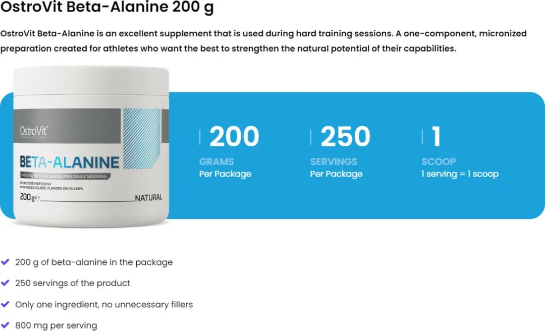 OstroVit Beta-Alanine 200g Pre-Workout