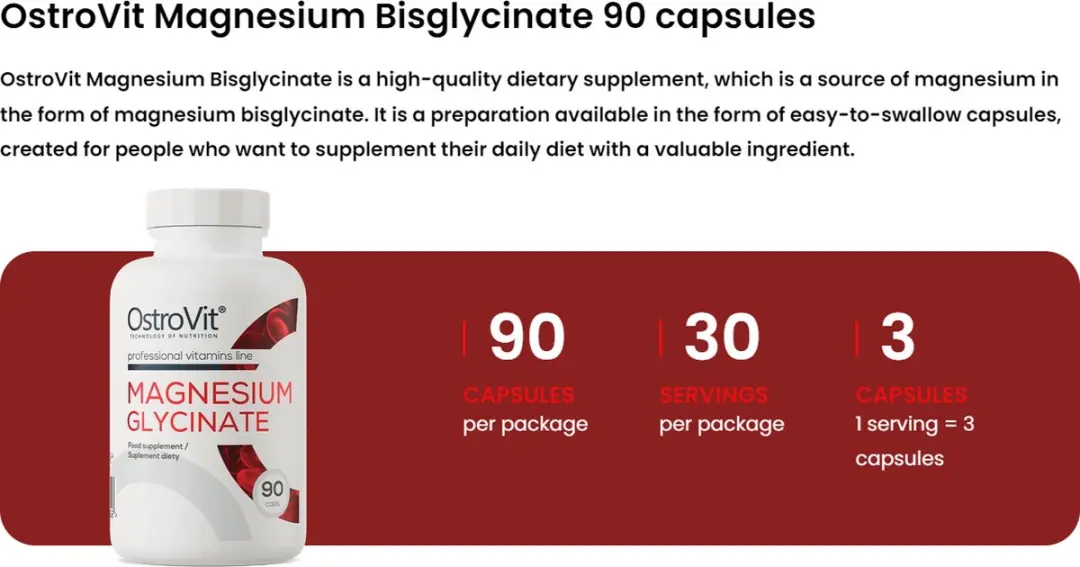 OstroVit Magnesium Bisglycinaat 90 Capsules