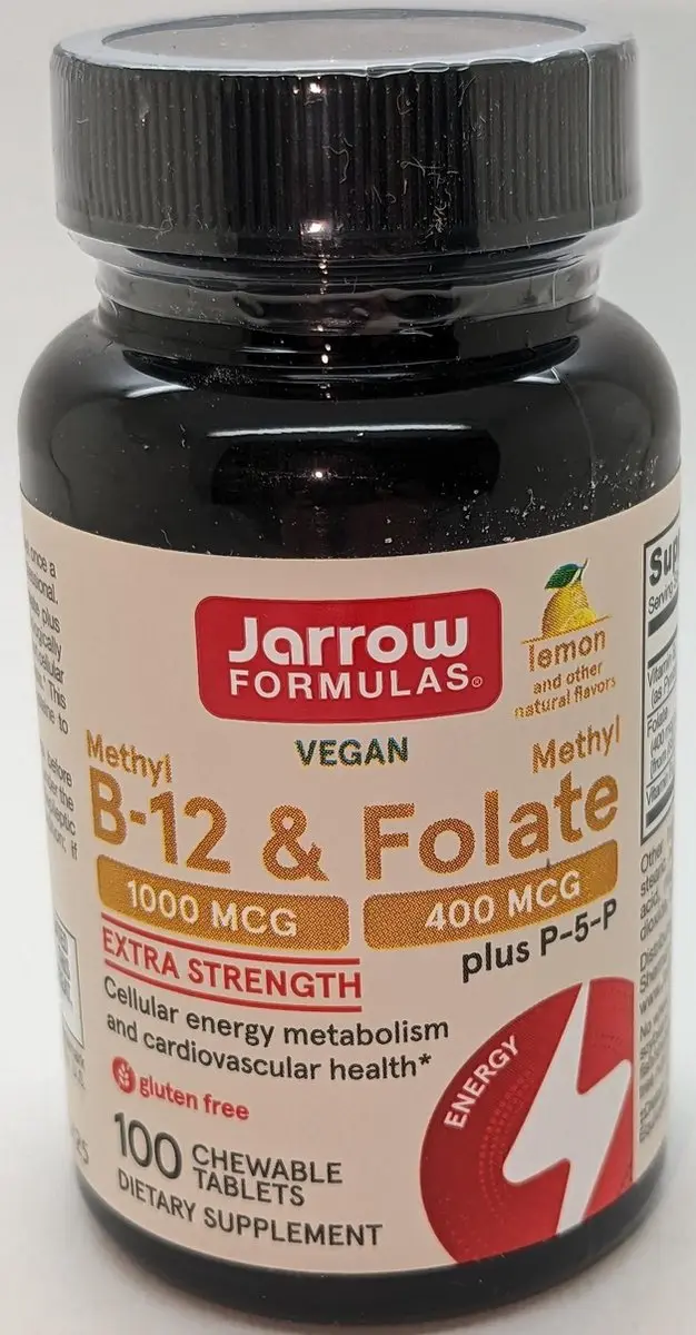 Jarrow Formulas Methyl B-12 & Folate 100 Stuks
