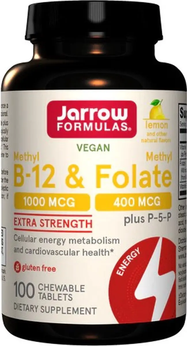 Jarrow Formulas Methyl B-12 & Folate 100 Stuks