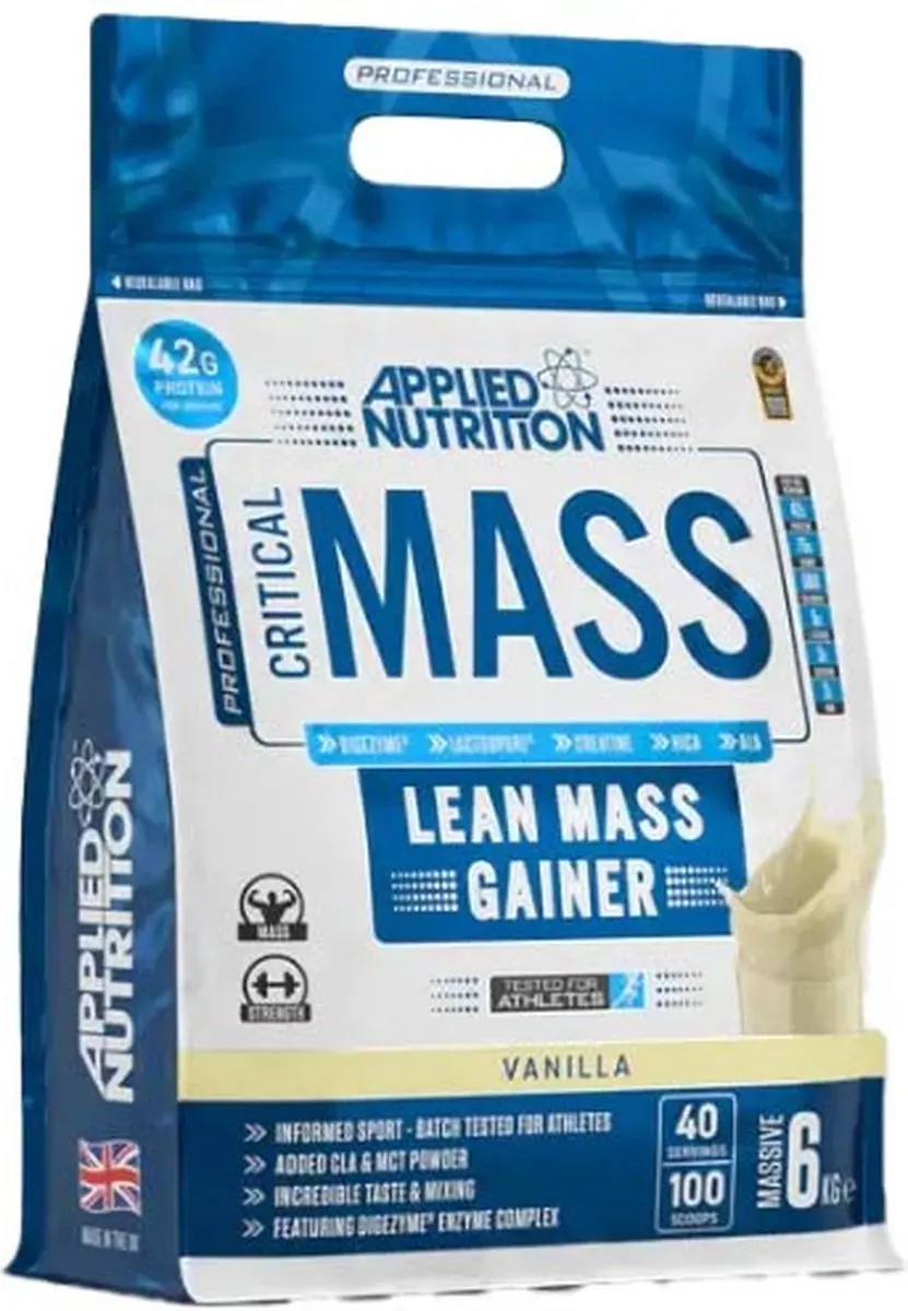 Applied Nutrition Critical Mass Professional 6000g Vanille - Gewichtstoename