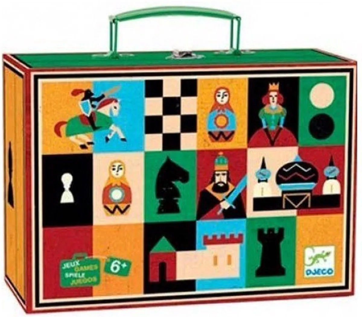 Djeco Schaak- en Damspel DJ05225 - Houten - 4 Spelers