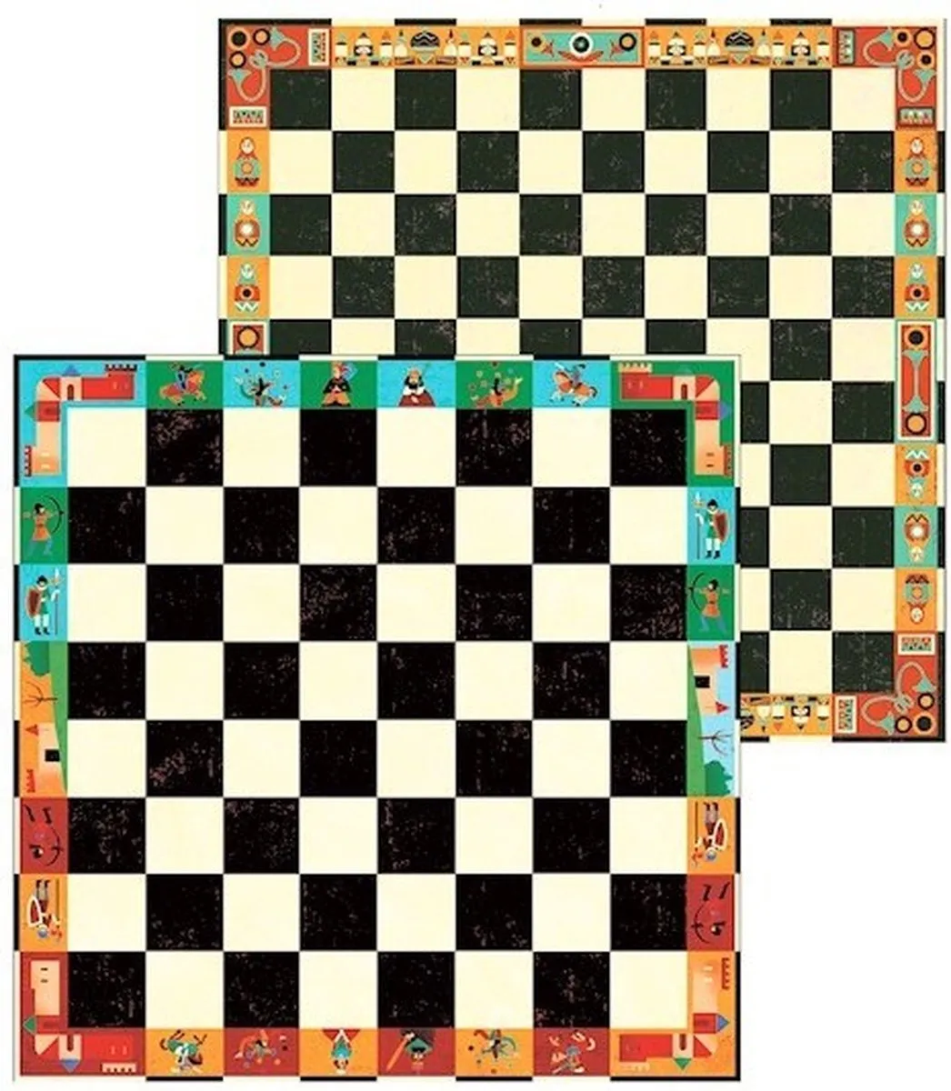 Djeco Schaak- en Damspel DJ05225 - Houten - 4 Spelers