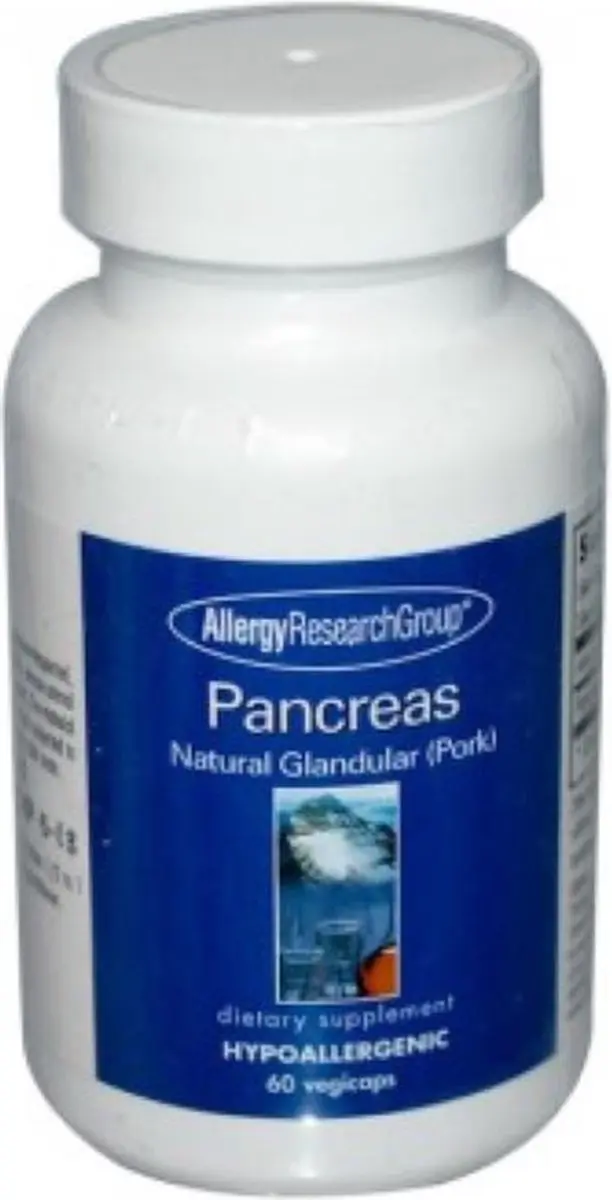 Allergy Research Group Pancreas Natural Glandular Pork 60 Veggiecaps