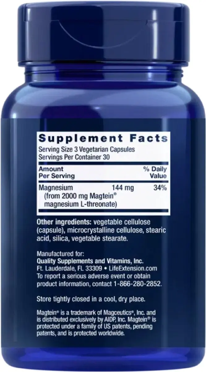 Life Extension Neuro-Mag Magnesium L-Threonaat 667mg - 90 Vegan Capsules