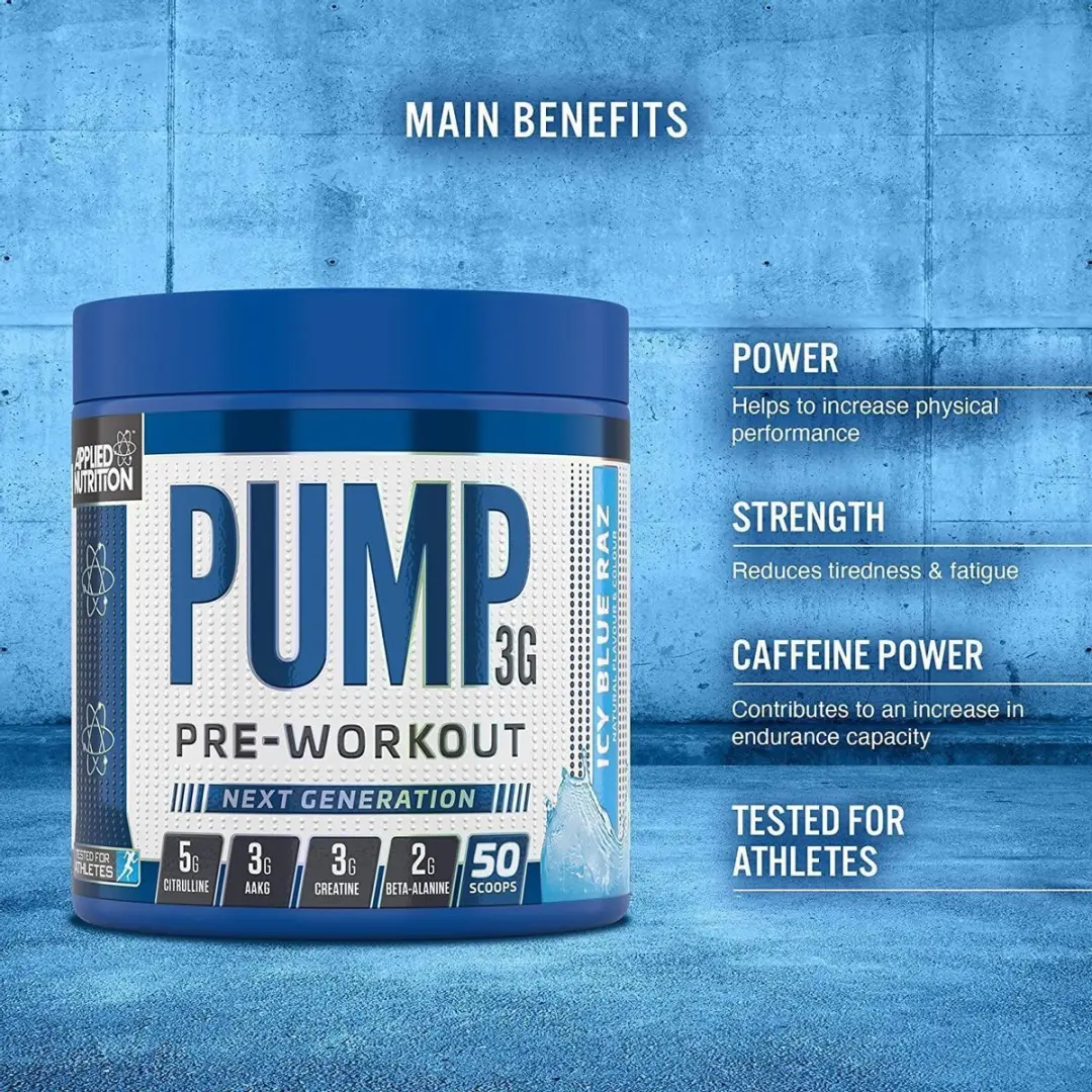 Applied Nutrition PUMP 3G ZERO Blue Raspberry - 375g