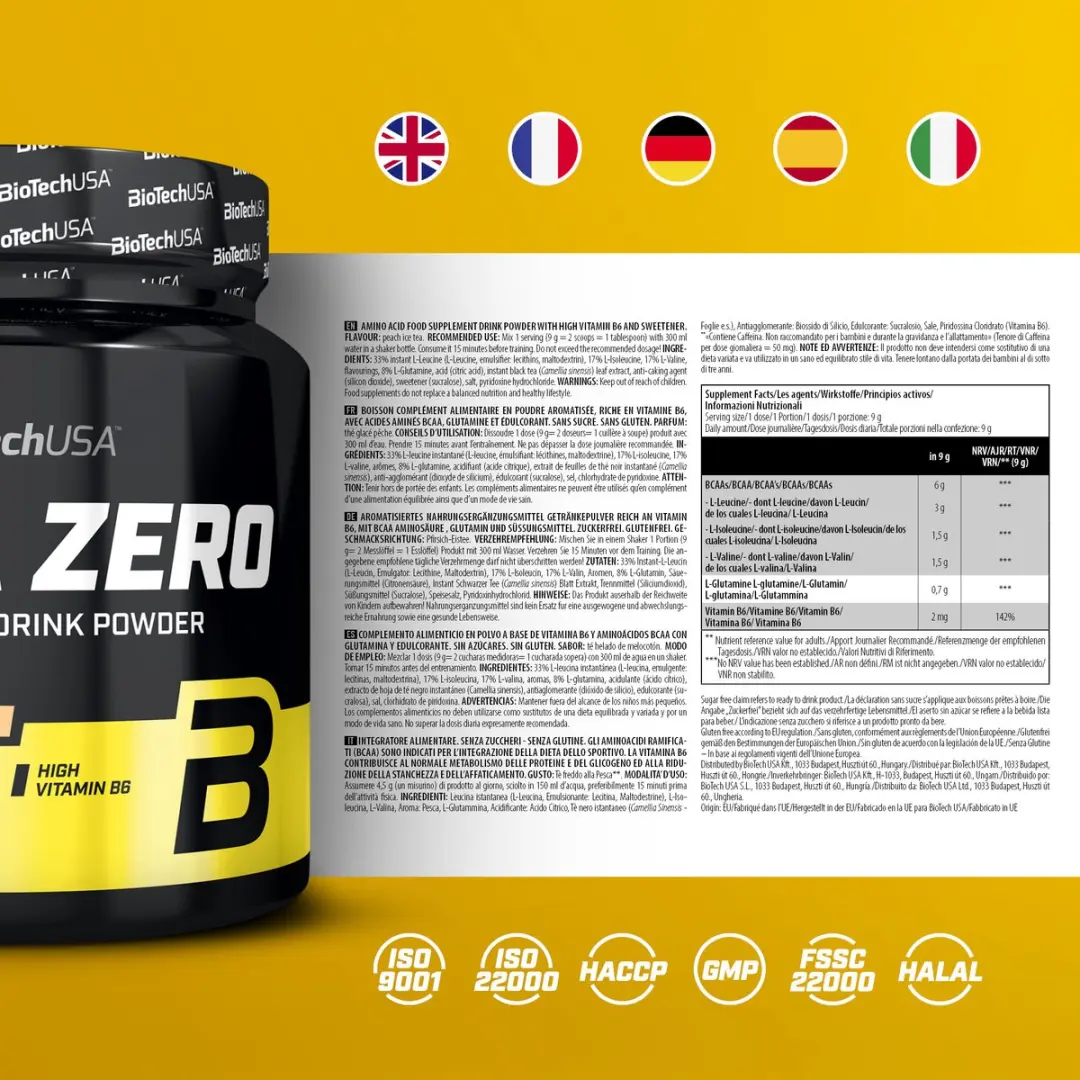 BioTechUSA BCAA Zero Perzik Ice Tea 360g