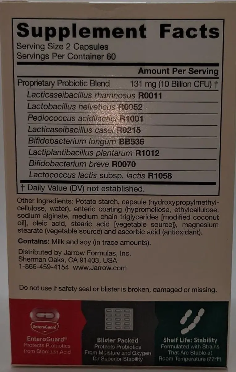 Jarrow Formulas Jarro-Dophilus EPS 120 Capsules - 10 Miljard CFU