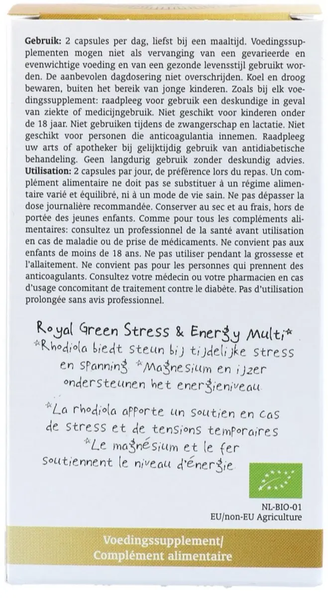 Royal Green Stress & Energy Multi Bio 60 Capsules