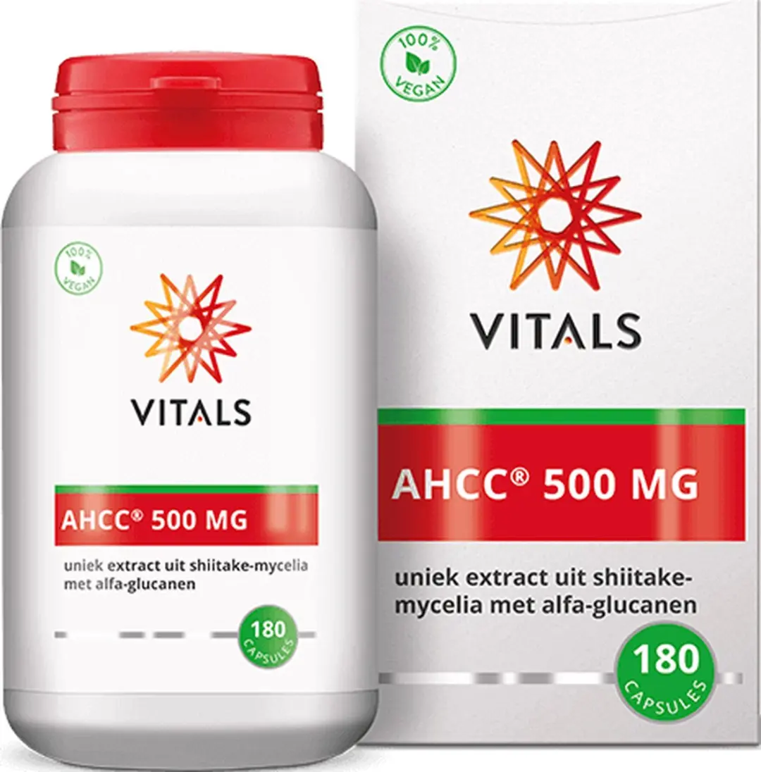 Vitals AHCC 500mg Capsules - 180 Stuks