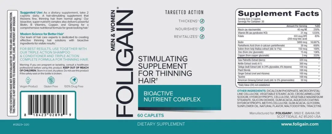 Foligain Haargroei Capsules 60 Stuks